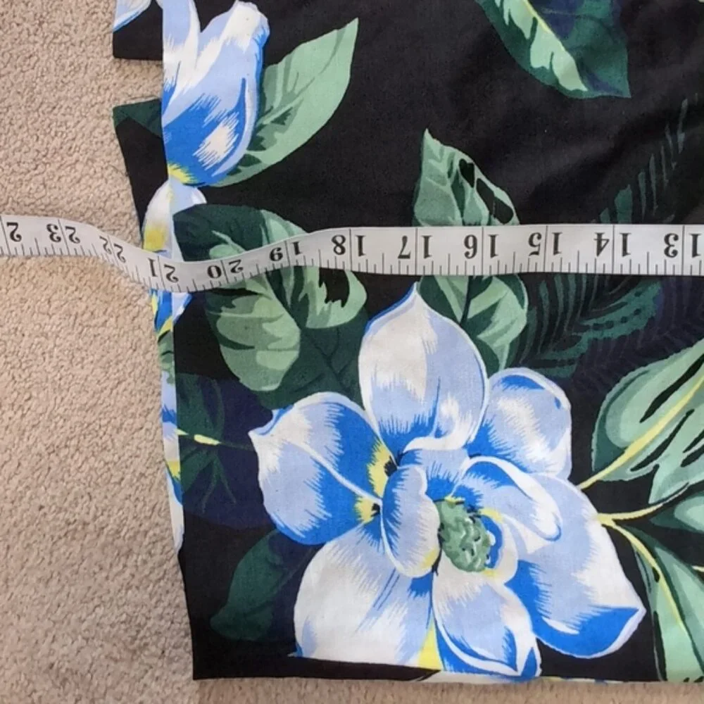 Banana Republic Floral Tropical Hawaii Garden Summer Satin Pencil Skirt 10 - Picture 5 of 9